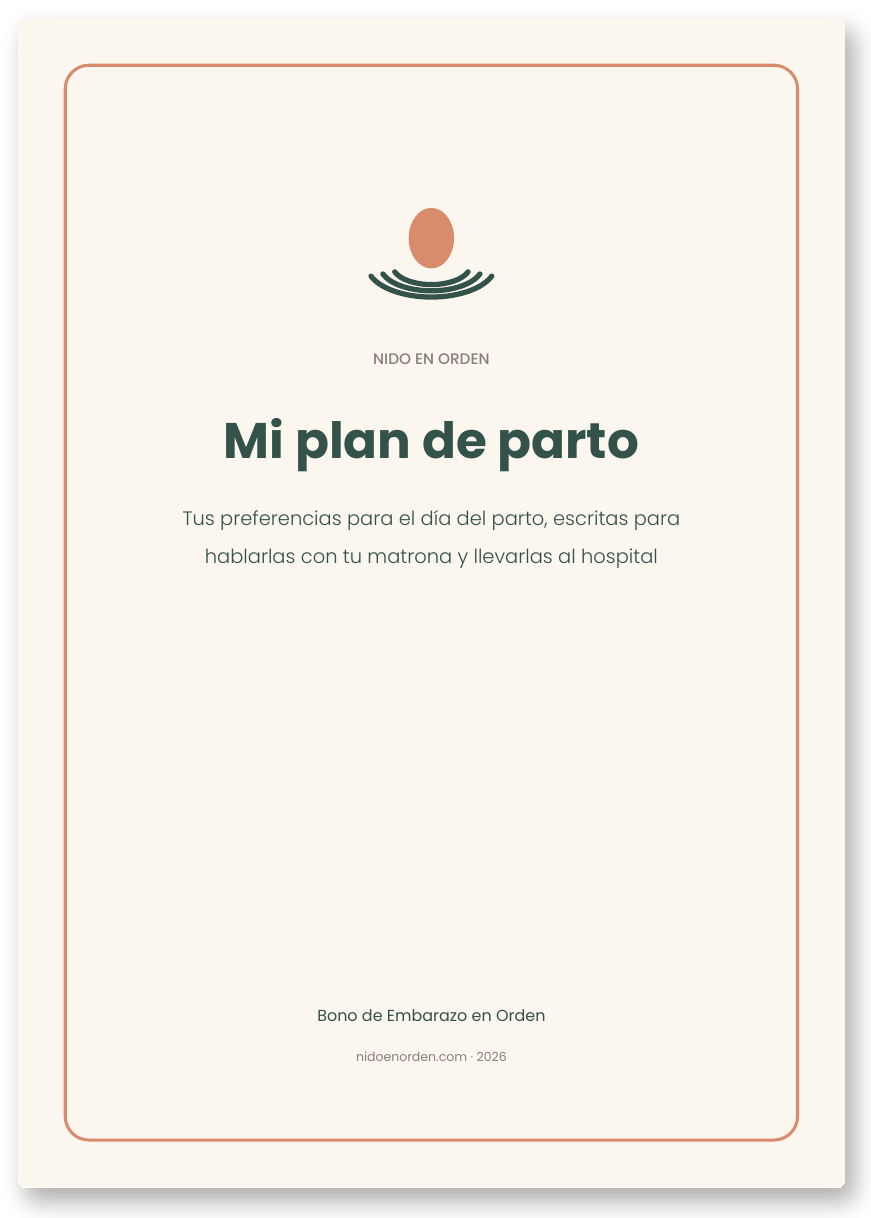 Portada de Mi plan de parto