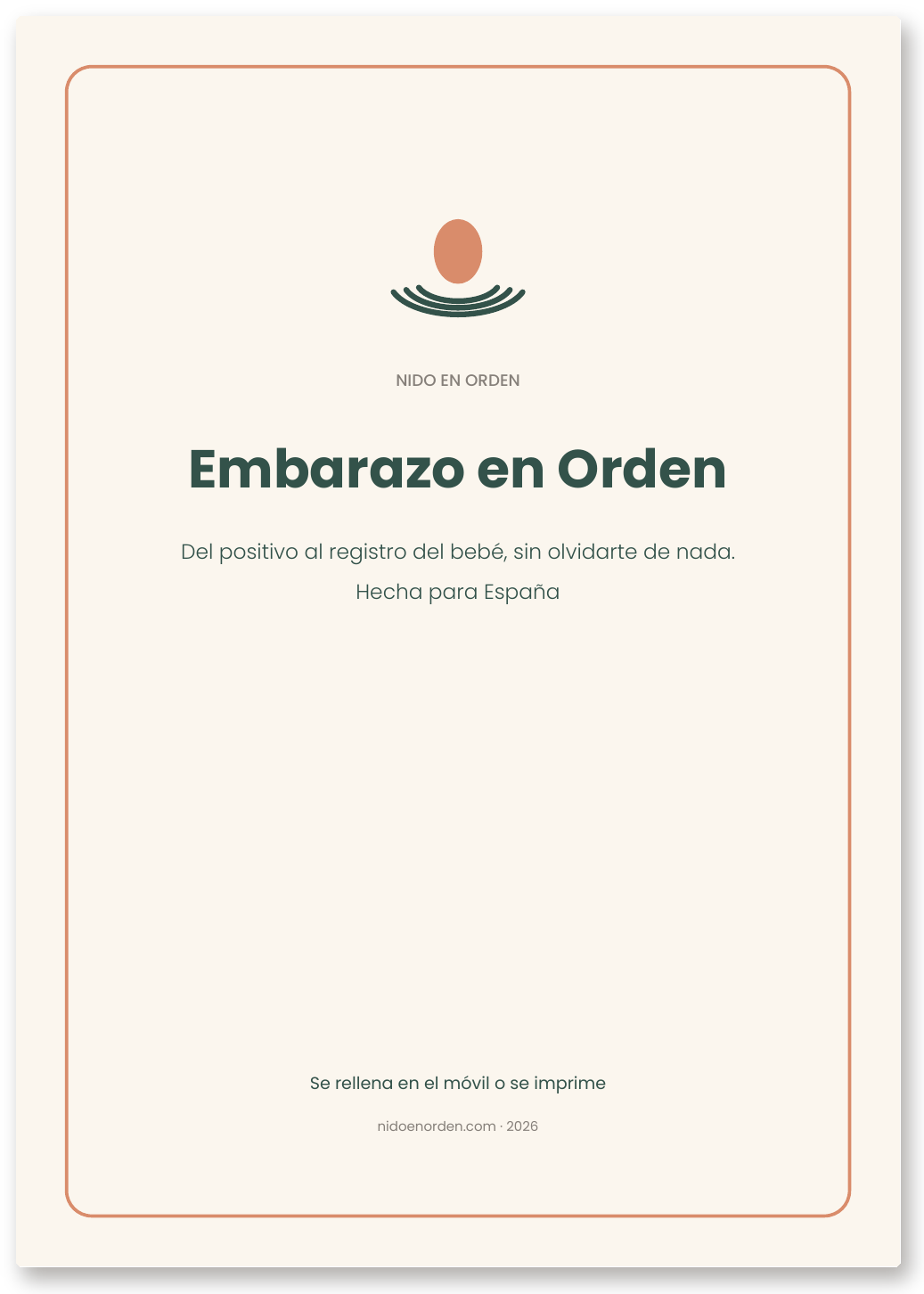Portada de Embarazo en Orden, la guía